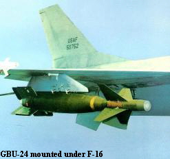 GBU-24 mounted under F-16