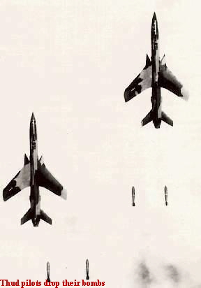 F105s Drop their bombs
