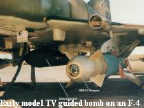 Early model TV guided bomb on an F-4